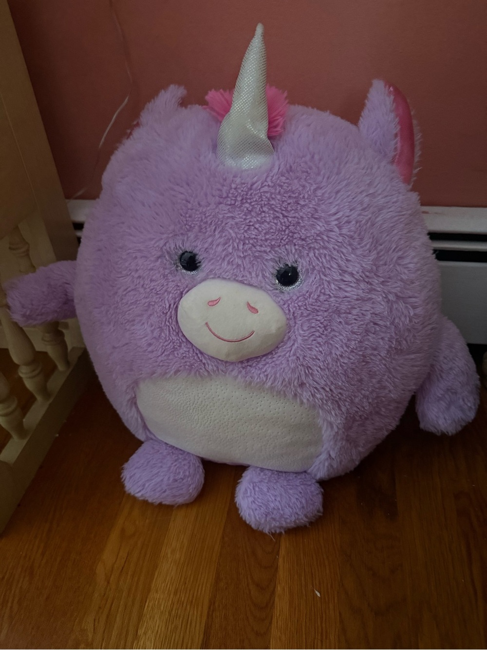 Plush Purple Unicorn Round Pillow Plush